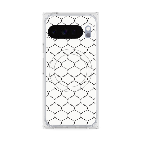 プレミアムスクエアケース with Pixelsnap［ Moroccan1 -Black ］