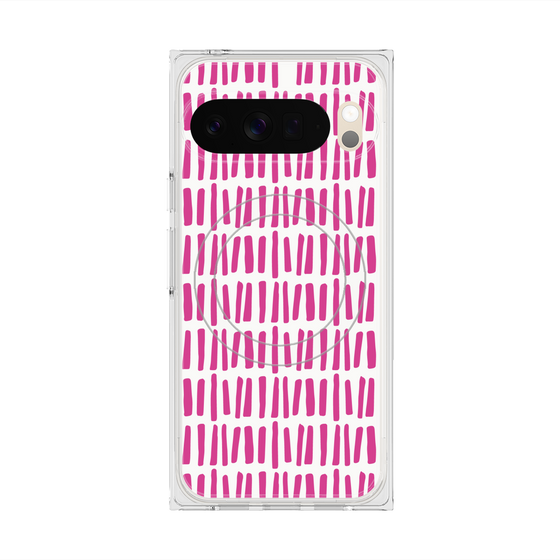 プレミアムスクエアケース with Pixelsnap［ Nordic - Pink ］