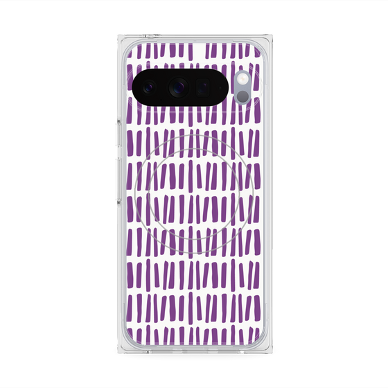 プレミアムスクエアケース with Pixelsnap［ Nordic - Purple ］