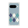 プレミアムスクエアケース with Pixelsnap［ Nordic Argyle - Blue ］