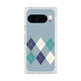 プレミアムスクエアケース with Pixelsnap［ Nordic Argyle - Blue ］