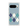 プレミアムスクエアケース with Pixelsnap［ Nordic Argyle - Blue ］