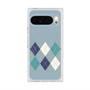 プレミアムスクエアケース with Pixelsnap［ Nordic Argyle - Blue ］