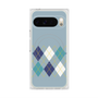 プレミアムスクエアケース with Pixelsnap［ Nordic Argyle - Blue ］