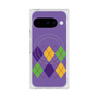 プレミアムスクエアケース with Pixelsnap［ Nordic Argyle - Purple ］