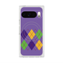 プレミアムスクエアケース with Pixelsnap［ Nordic Argyle - Purple ］