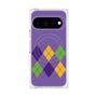 プレミアムスクエアケース with Pixelsnap［ Nordic Argyle - Purple ］