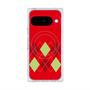 プレミアムスクエアケース with Pixelsnap［ Nordic Argyle - Red ］