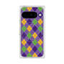プレミアムスクエアケース with Pixelsnap［ Argyle - Purple ］