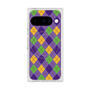 プレミアムスクエアケース with Pixelsnap［ Argyle - Purple ］