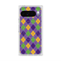 プレミアムスクエアケース with Pixelsnap［ Argyle - Purple ］