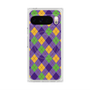 プレミアムスクエアケース with Pixelsnap［ Argyle - Purple ］
