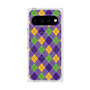 プレミアムスクエアケース with Pixelsnap［ Argyle - Purple ］