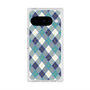 プレミアムスクエアケース with Pixelsnap［ Argyle - Blue ］