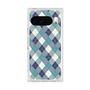 プレミアムスクエアケース with Pixelsnap［ Argyle - Blue ］