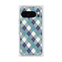 プレミアムスクエアケース with Pixelsnap［ Argyle - Blue ］