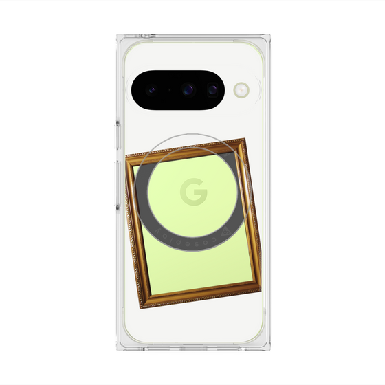 プレミアムスクエアケース with Pixelsnap［ Photo Frame - White ］
