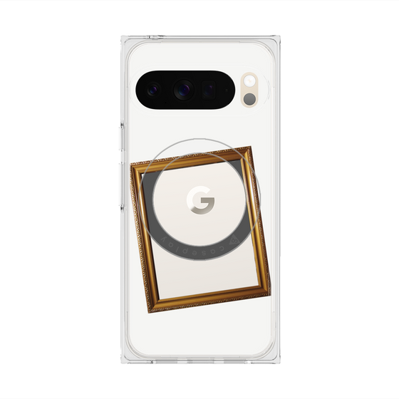 プレミアムスクエアケース with Pixelsnap［ Photo Frame - White ］