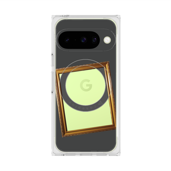 プレミアムスクエアケース with Pixelsnap［ Photo Frame - Gray ］