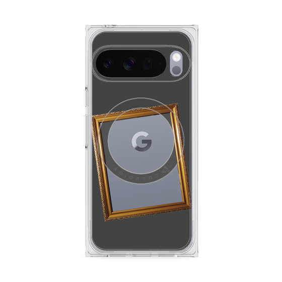 プレミアムスクエアケース with Pixelsnap［ Photo Frame - Gray ］