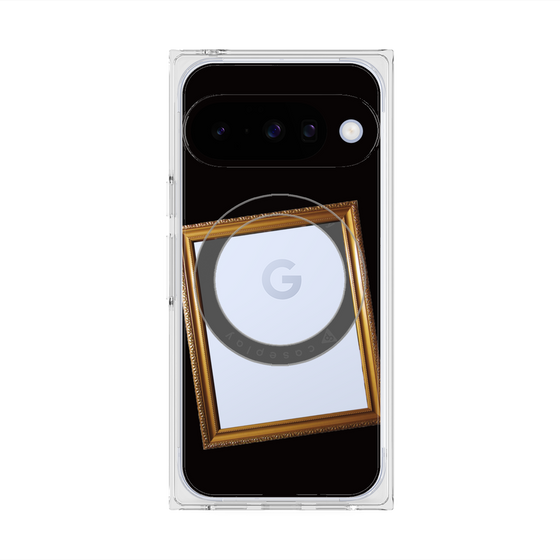 プレミアムスクエアケース with Pixelsnap［ Photo Frame - Black ］