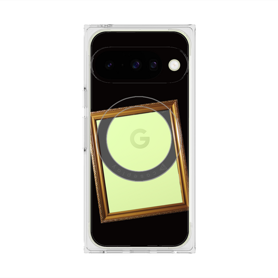 プレミアムスクエアケース with Pixelsnap［ Photo Frame - Black ］