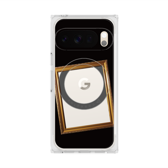 プレミアムスクエアケース with Pixelsnap［ Photo Frame - Black ］