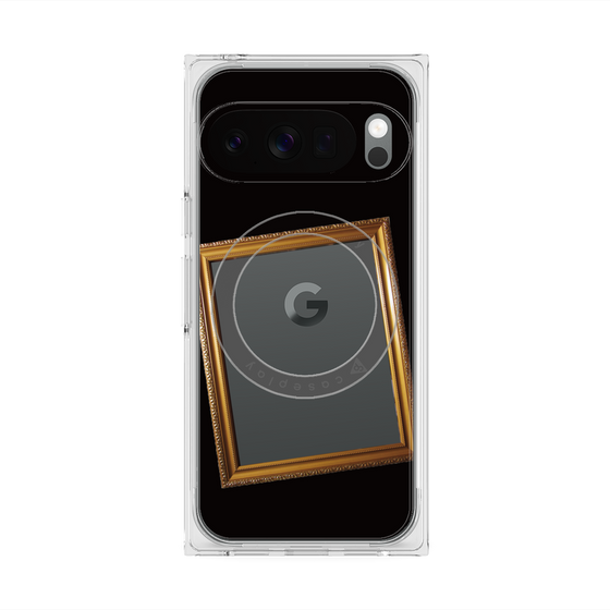 プレミアムスクエアケース with Pixelsnap［ Photo Frame - Black ］