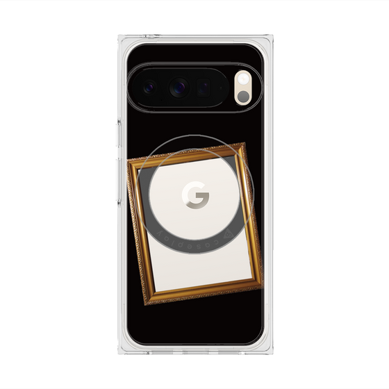 プレミアムスクエアケース with Pixelsnap［ Photo Frame - Black ］