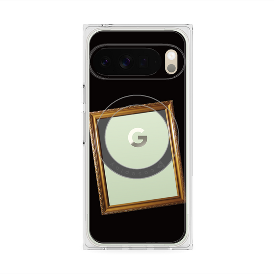 プレミアムスクエアケース with Pixelsnap［ Photo Frame - Black ］
