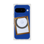 プレミアムスクエアケース with Pixelsnap［ Photo Frame - Blue ］