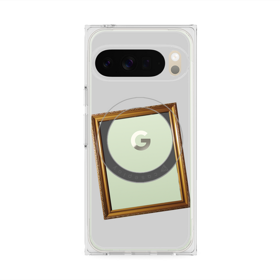 プレミアムスクエアケース with Pixelsnap［ Photo Frame - Light Gray ］