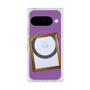プレミアムスクエアケース with Pixelsnap［ Photo Frame - Purple ］