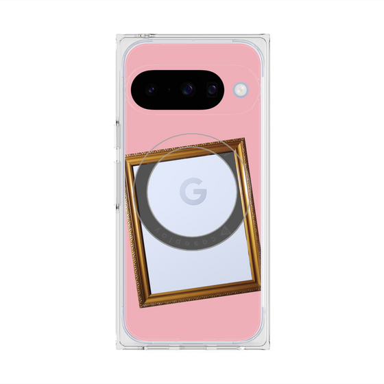 プレミアムスクエアケース with Pixelsnap［ Photo Frame - Pink ］