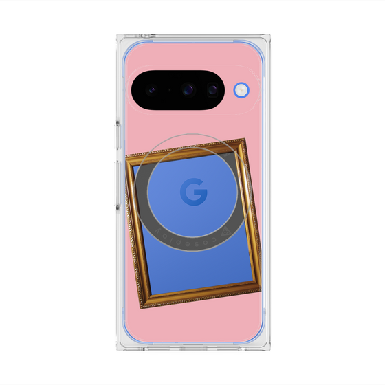 プレミアムスクエアケース with Pixelsnap［ Photo Frame - Pink ］
