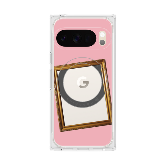 プレミアムスクエアケース with Pixelsnap［ Photo Frame - Pink ］