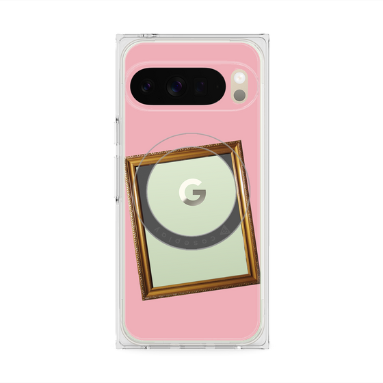 プレミアムスクエアケース with Pixelsnap［ Photo Frame - Pink ］