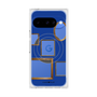 プレミアムスクエアケース with Pixelsnap［ Photo Frames - Blue ］