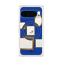 プレミアムスクエアケース with Pixelsnap［ Photo Frames - Blue ］