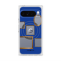 プレミアムスクエアケース with Pixelsnap［ Photo Frames - Blue ］