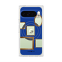 プレミアムスクエアケース with Pixelsnap［ Photo Frames - Blue ］