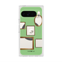 プレミアムスクエアケース with Pixelsnap［ Photo Frames - Light Green ］