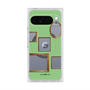 プレミアムスクエアケース with Pixelsnap［ Photo Frames - Light Green ］