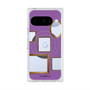 プレミアムスクエアケース with Pixelsnap［ Photo Frames - Purple ］