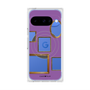 プレミアムスクエアケース with Pixelsnap［ Photo Frames - Purple ］
