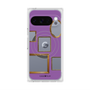 プレミアムスクエアケース with Pixelsnap［ Photo Frames - Purple ］