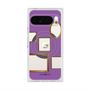 プレミアムスクエアケース with Pixelsnap［ Photo Frames - Purple ］