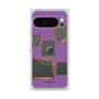 プレミアムスクエアケース with Pixelsnap［ Photo Frames - Purple ］