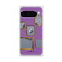 プレミアムスクエアケース with Pixelsnap［ Photo Frames - Purple ］