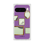 プレミアムスクエアケース with Pixelsnap［ Photo Frames - Purple ］